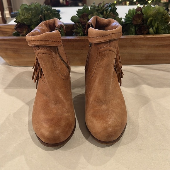 SAM EDELMAN Louie Fringe Zip Up Ankle Boots booties ‎ women’s size 7 - Picture 2 of 8